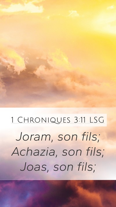 1 Chroniques 3:11 LSG Bible Verse Image