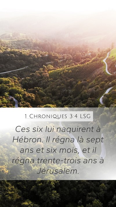 1 Chroniques 3:4 LSG Bible Verse Image