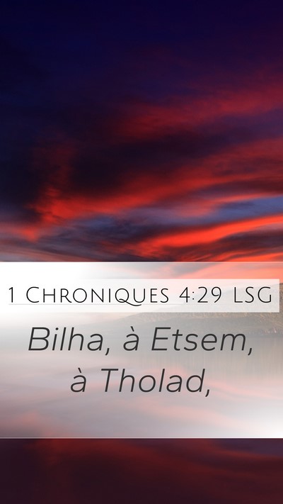 1 Chroniques 4:29 LSG Bible Verse Image