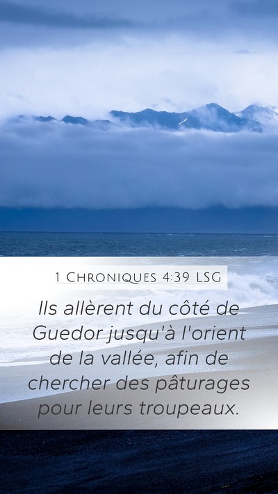 1 Chroniques 4:39 LSG Bible Verse Image