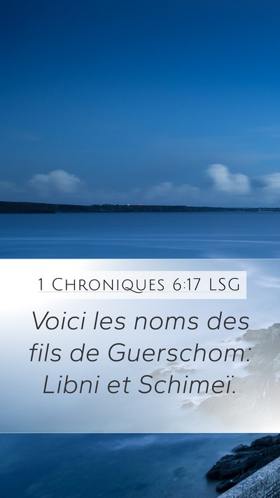 1 Chroniques 6:17 LSG Bible Verse Image