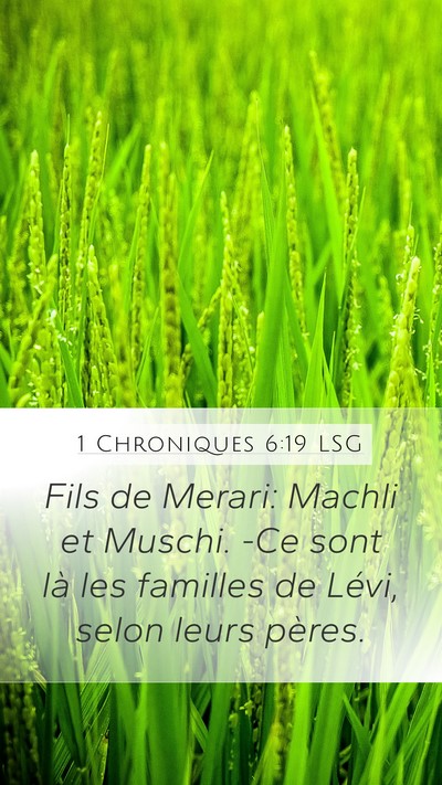 1 Chroniques 6:19 LSG Bible Verse Image