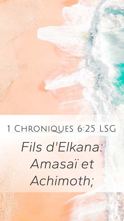 1 Chroniques 6:25 LSG Bible Verse Image
