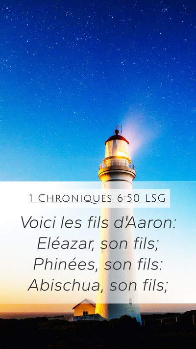 1 Chroniques 6:50 LSG Bible Verse Image