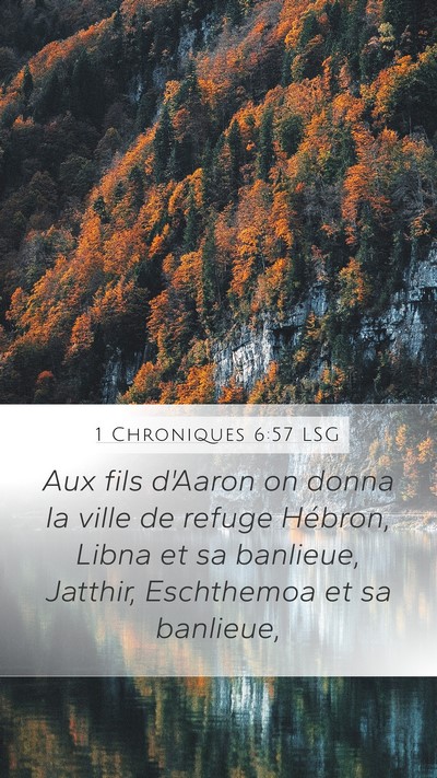 1 Chroniques 6:57 LSG Bible Verse Image