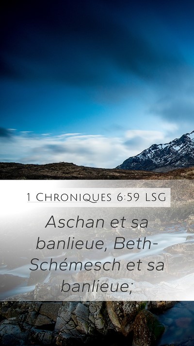 1 Chroniques 6:59 LSG Bible Verse Image