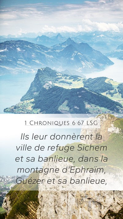 1 Chroniques 6:67 LSG Bible Verse Image