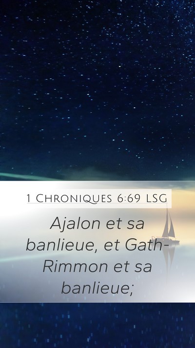 1 Chroniques 6:69 LSG Bible Verse Image