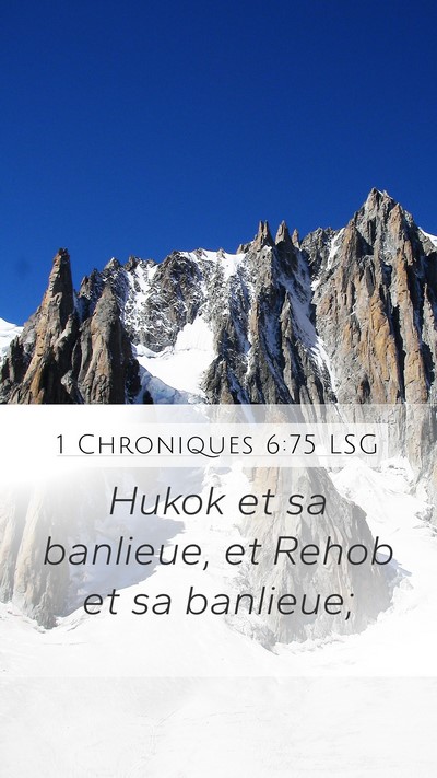 1 Chroniques 6:75 LSG Bible Verse Image
