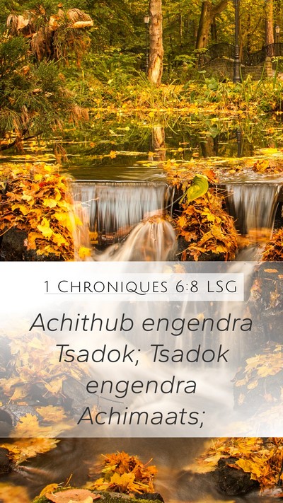 1 Chroniques 6:8 LSG Bible Verse Image