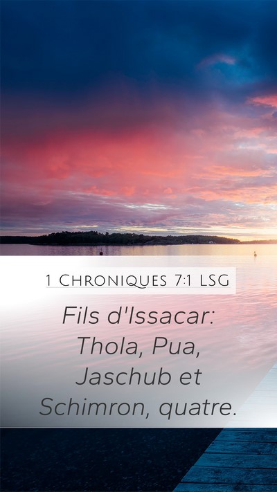 1 Chroniques 7:1 LSG Bible Verse Image