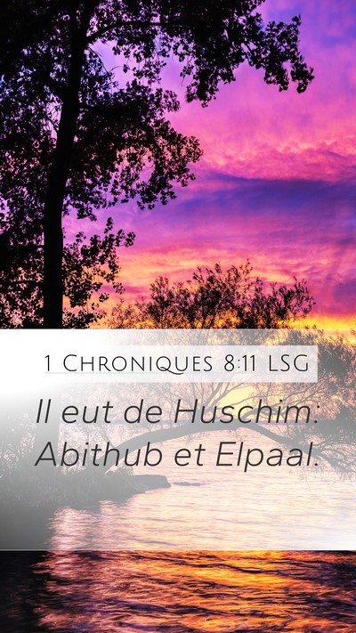 1 Chroniques 8:11 LSG Mobile Phone Wallpaper - Il eut de Huschim: Abithub et - Mobile Bible Verse Wallpaper