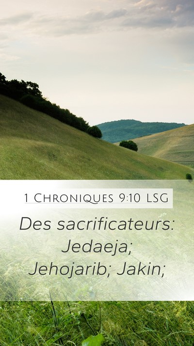 1 Chroniques 9:10 LSG Bible Verse Image