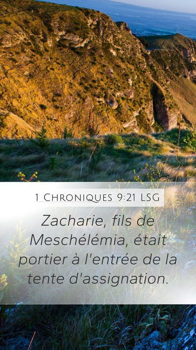 1 Chroniques 9:21 LSG Bible Verse Image
