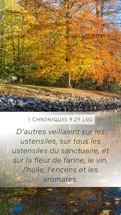 1 Chroniques 9:29 LSG Bible Verse Image