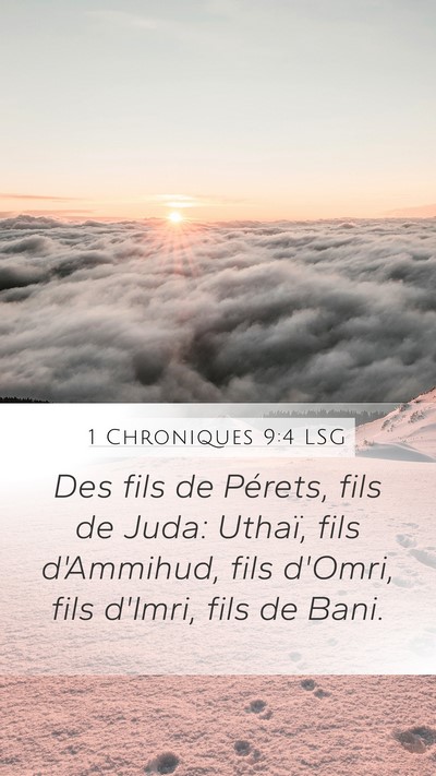 1 Chroniques 9:4 LSG Bible Verse Image