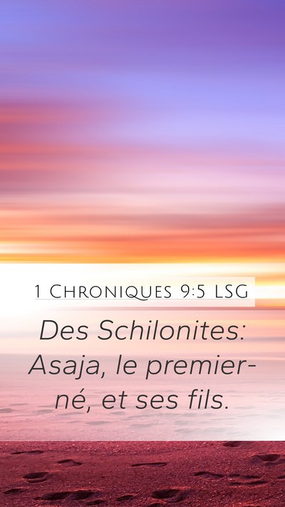 1 Chroniques 9:5 LSG Bible Verse Image