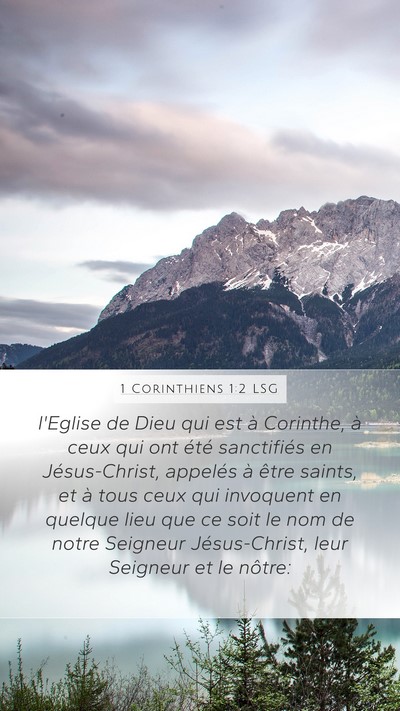 1 Corinthiens 1:2 LSG Bible Verse Image