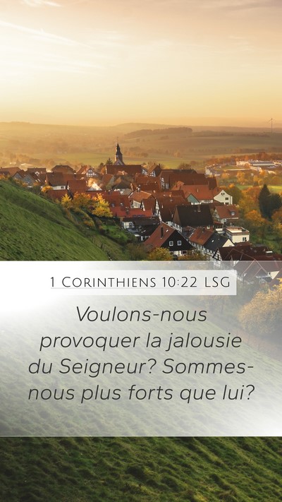 1 Corinthiens 10:22 LSG Bible Verse Image