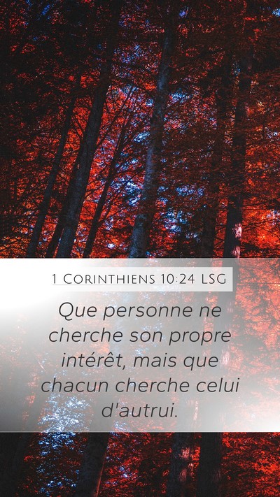 1 Corinthiens 10:24 LSG Bible Verse Image