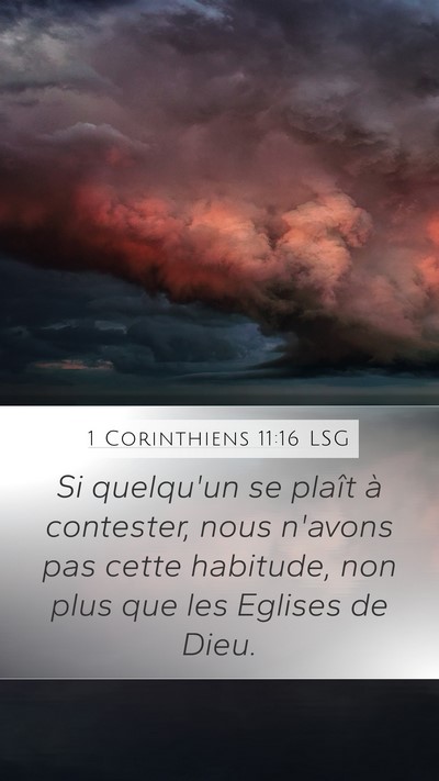 1 Corinthiens 11:16 LSG Bible Verse Image