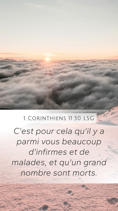 1 Corinthiens 11:30 LSG Bible Verse Image