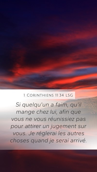 1 Corinthiens 11:34 LSG Bible Verse Image