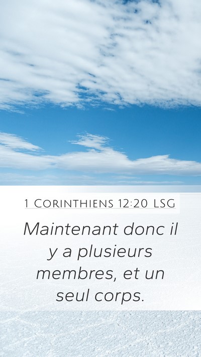 1 Corinthiens 12:20 LSG Bible Verse Image