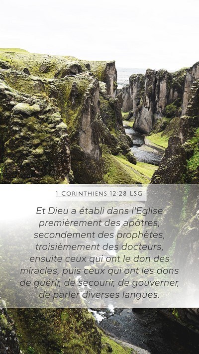 1 Corinthiens 12:28 LSG Bible Verse Image