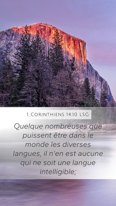1 Corinthiens 14:10 LSG Mobile Phone Wallpaper - Quelque nombreuses que puissent être dans le - Mobile Bible Verse Wallpaper