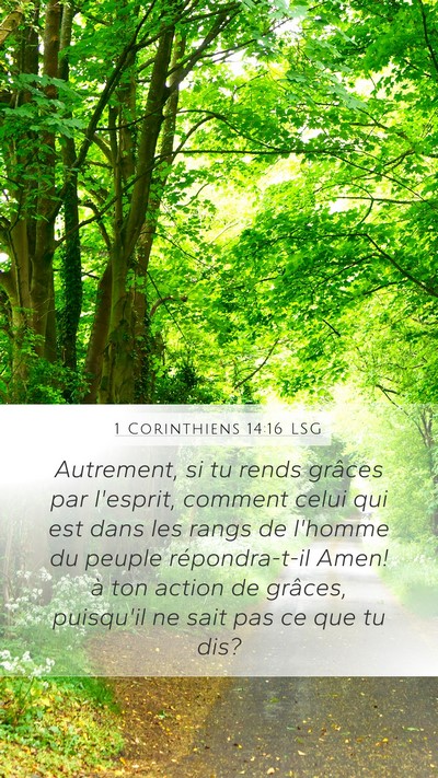 1 Corinthiens 14:16 LSG Bible Verse Image