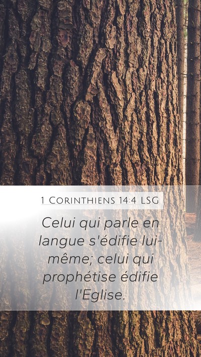 1 Corinthiens 14:4 LSG Bible Verse Image