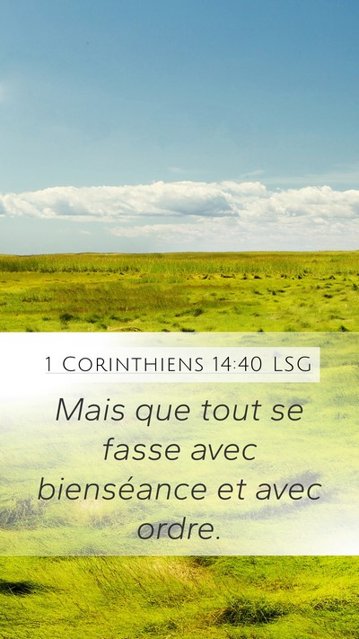 1 Corinthiens 14:40 LSG Bible Verse Image