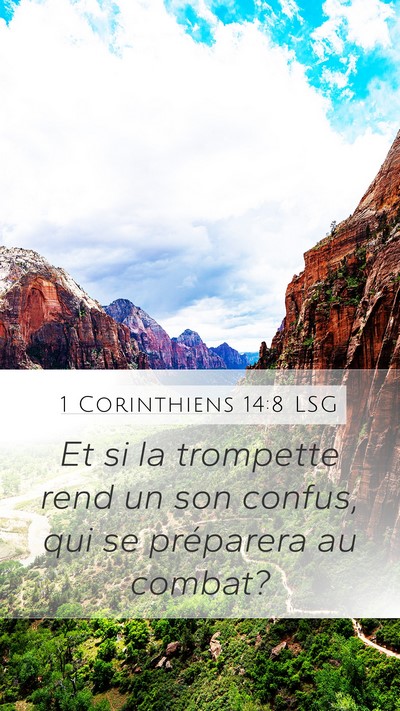 1 Corinthiens 14:8 LSG Bible Verse Image