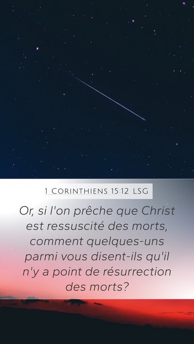 1 Corinthiens 15:12 LSG Bible Verse Image