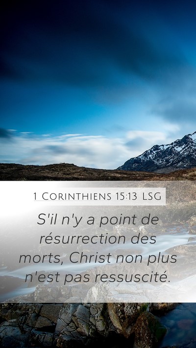 1 Corinthiens 15:13 LSG Bible Verse Image