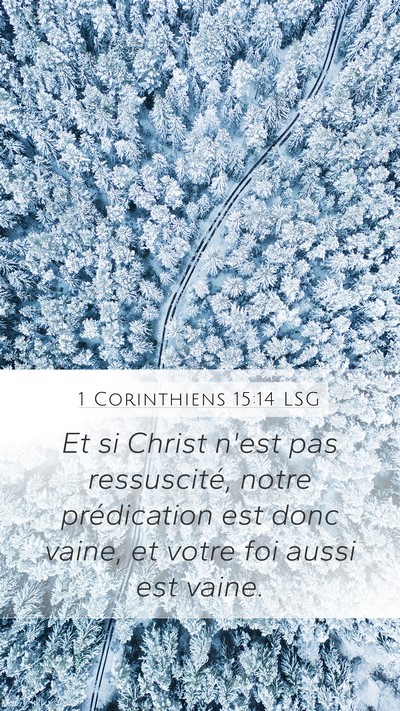 1 Corinthiens 15:14 LSG Bible Verse Image