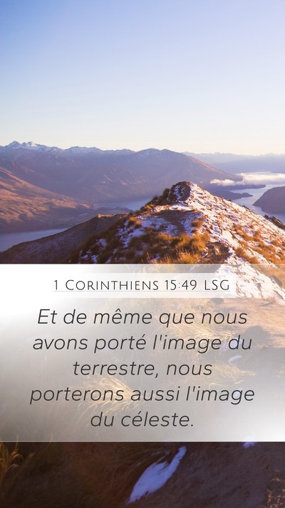 1 Corinthiens 15:49 LSG Bible Verse Image