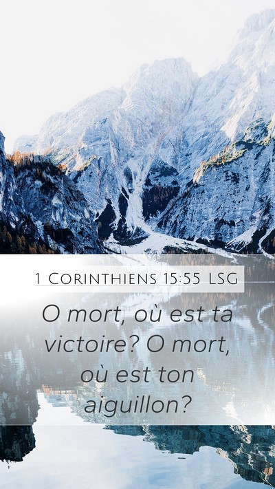 1 Corinthiens 15:55 LSG Bible Verse Image