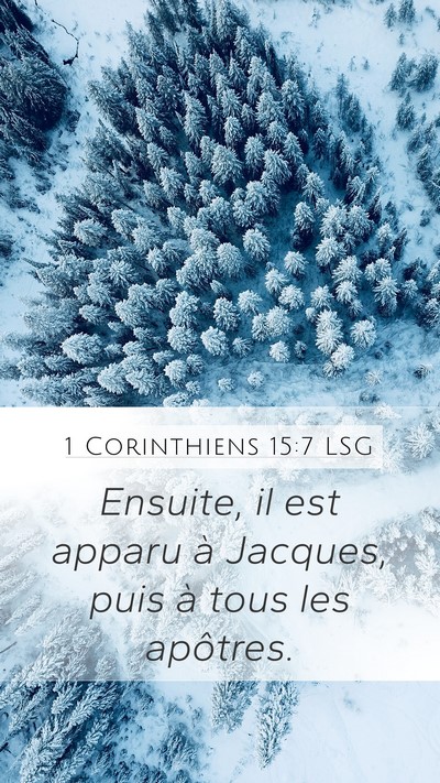 1 Corinthiens 15:7 LSG Bible Verse Image