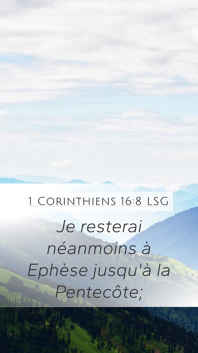 1 Corinthiens 16:8 LSG Bible Verse Image