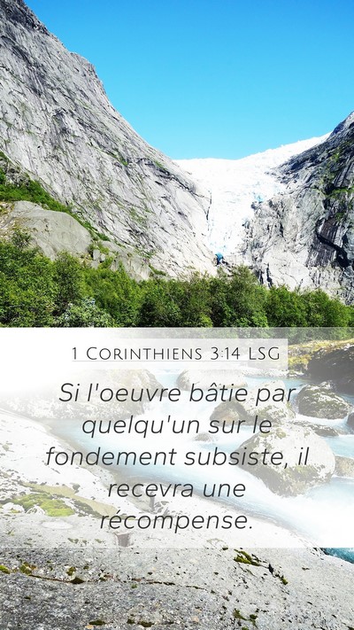 1 Corinthiens 3:14 LSG Bible Verse Image