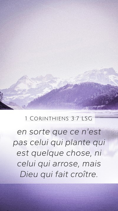 1 Corinthiens 3:7 LSG Bible Verse Image