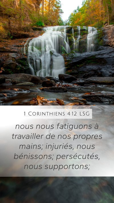 1 Corinthiens 4:12 LSG Bible Verse Image