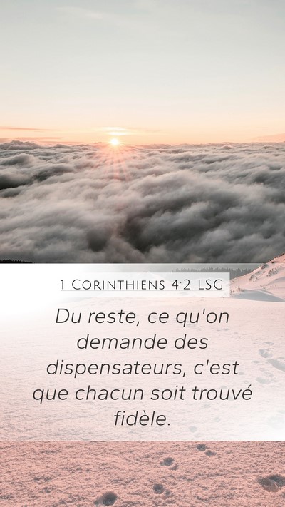 1 Corinthiens 4:2 LSG Bible Verse Image