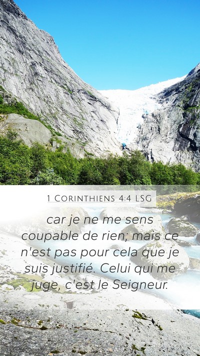 1 Corinthiens 4:4 LSG Bible Verse Image