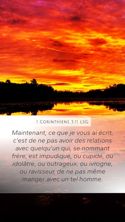 1 Corinthiens 5:11 LSG Bible Verse Image