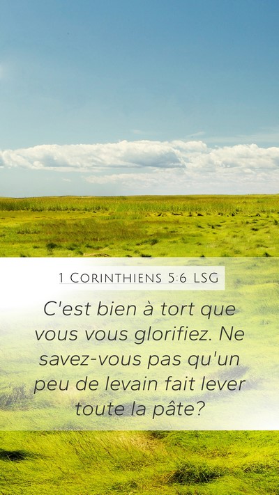 1 Corinthiens 5:6 LSG Bible Verse Image