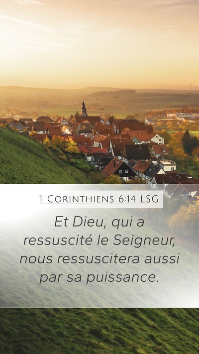 1 Corinthiens 6:14 LSG Bible Verse Image