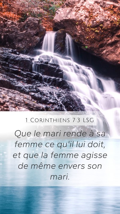 1 Corinthiens 7:3 LSG Bible Verse Image
